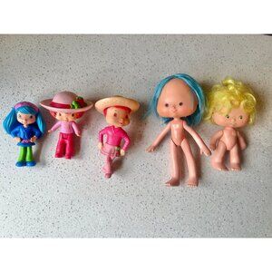 Strawberry Shortcake Dolls Blueberry Muffin Lemon McDonalds Lot of 5 Vintage